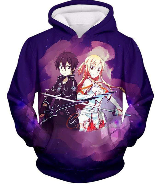 Sword Art Online Best Anime Couple Kirito and Asuna Cool Action Anime Hoodie