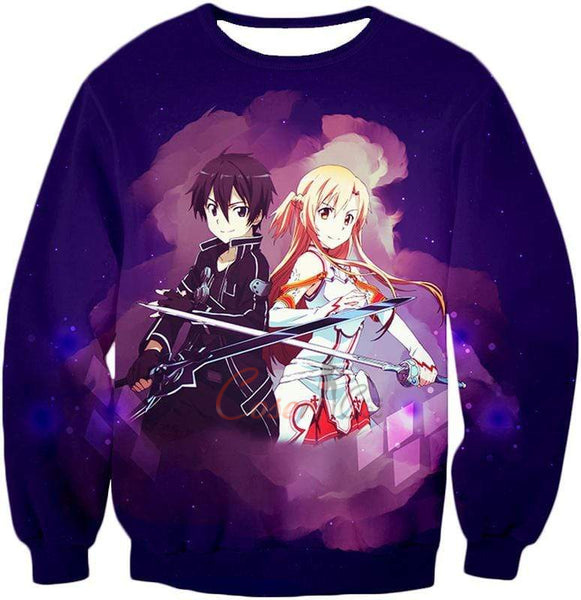 Sword Art Online Best Anime Couple Kirito and Asuna Cool Action Anime  Sweatshirt