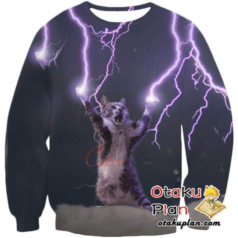 udtrykkeligt bibel motor Lightning Cat Sweatshirt