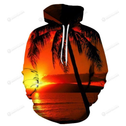 Sunset At Hawaii Beach 3D All Over Print Hoodie, Zip-up Hoodie
