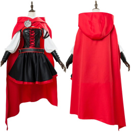 Ruby Rose Rwby Cosplay 3 Season Red Dress Cloak Battle Uniform Costume Anime Costume For Women