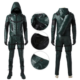 Green Arrow Costume Green Arrow Season 5 Cosplay Oliver Queen Full Set High Quality