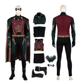 Robin Costume TV Titans Cosplay Man Full Set Deluxe Version