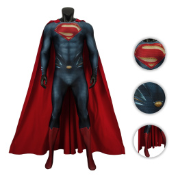 Superman Costume Man of Steel Cosplay Clark Kent Full Set