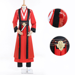 Zhou QiLuo Costume Mr Love: Queen's Choice Cosplay Red Suit For Men