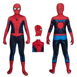Spider-Man Costume Mar-vel's Spider-Man 2 Cosplay Miles Morales Full Set Vintage Comic Book Suit