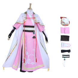 Peach Blossom Porridge Costume The Tale of Food Cosplay Pink Suit