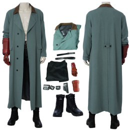 Hellboy Costume Hellboy:Rise Of The Blood Queen Cosplay Anung Un Rama Full Set Coat Halloween