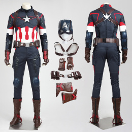 Captain America Costume Avengers: Age of Ultron Cosplay Steve Rogers Full Set