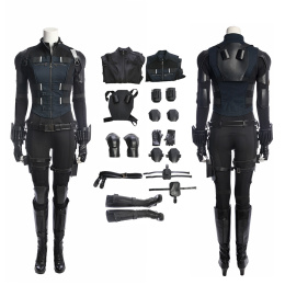 Black Widow Costume Avengers: Infinity War Cosplay Natasha Romanoff Full Set Black Outfit