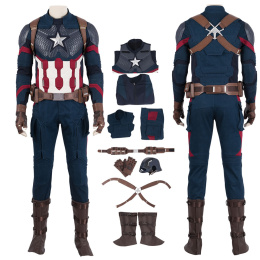 Captain America Costume Avengers 4 Endgame Cosplay Steven Rogers High Quality Outfit
