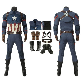 Captain America Costume Avengers: Endgame Cosplay Steve Rogers Full Set Custom Made