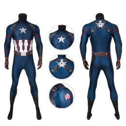 Captain America Costume Avengers: Endgame Cosplay Steven Rogers