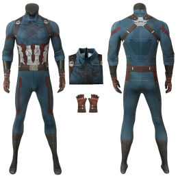 Captain America Costume Avengers: Infinity War Cosplay Steve Rogers Full Set