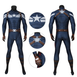 Captain America Costume Captain America: The Winter Soldier Cosplay Steve Rogers Zentai Jumpsuit Bodysuit