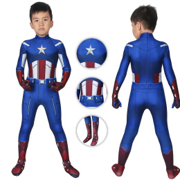 Captain America Costume The Avengers Cosplay Steve Rogers Full Set For Kids