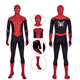 Spider-Man Costume Spider-Man: Far From Home Cosplay Peter Parker Men Red Halloween Outfit
