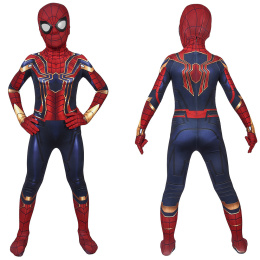 Iron Spiderman Costume Avengers: Endgame Cosplay Peter Parker Jumpsuit For Kids