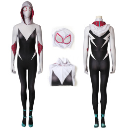 Spider-Gwen Costume Spider-Man: Into the Spider-Verse Cosplay Gwen Stacy Full Set