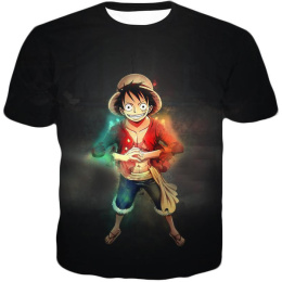 One Piece T-Shirt - One Piece Captain of Straw Hats Monkey D Luffy Black T-Shirt