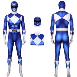 Dan Tricera Ranger Costume Mighty Morphin Power Rangers Cosplay Jumpsuit