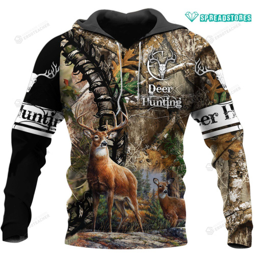 Deer Hunting Style 24 3D Hoodie