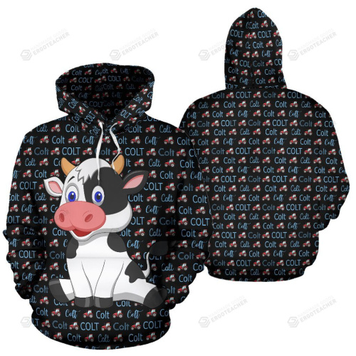 Cow Colt Farms Car Pattern 3D All Over Print Hoodie, Zip-up Hoodie
