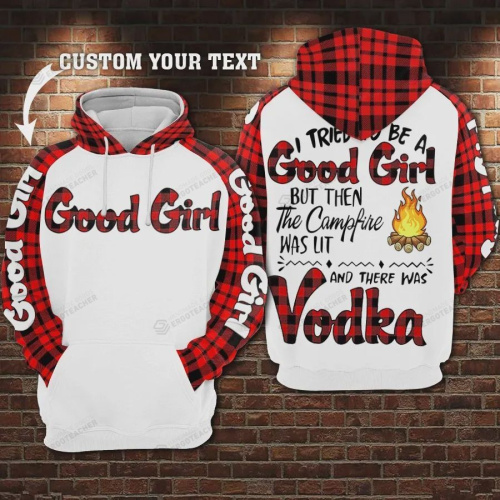 Personalized I Tried To Be Good Girl Custom Name 3D All Over Print Hoodie, Zip-up Hoodie