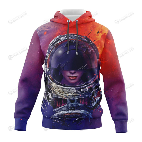 Galaxy Astronaut Hoodie 3D All Over Print Hoodie, Zip- Up Hoodie