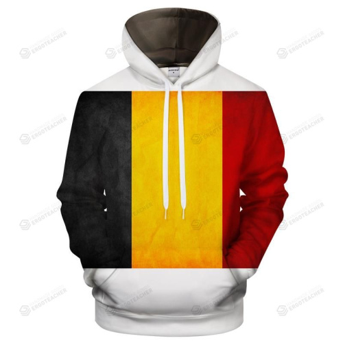 Belgium Flag 3D All Over Print Hoodie, Zip-up Hoodie