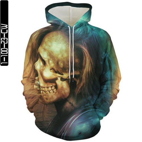 Skull Heads With Hair Movie Cosplay Unisex 3D Printed Hoodie Sweatshirt Pullover
