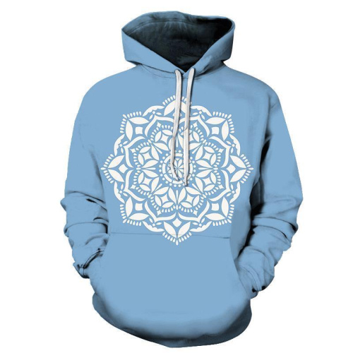 Blue Mandala Print 3D - Sweatshirt, Hoodie, Pullover