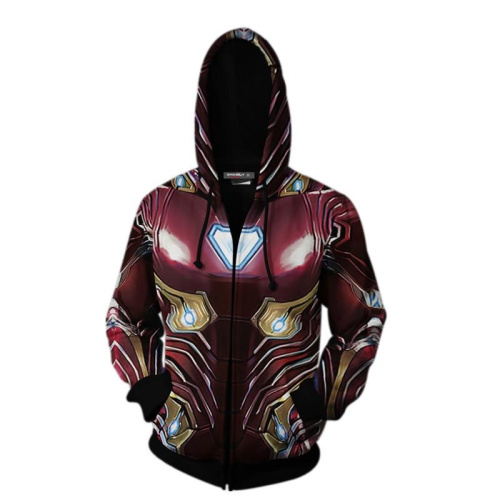2019 Avengers: Endgame Tony Stark Hoodie Coser Costume Iron Man Swea - Cosercos