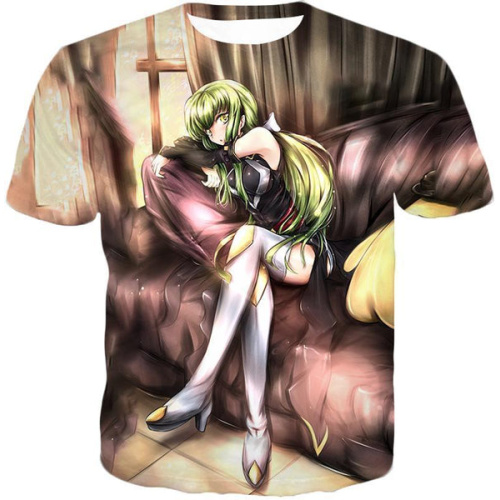 Anime Beauty C.C. The Grey Witch Cool Anime Promo T-Shirt
