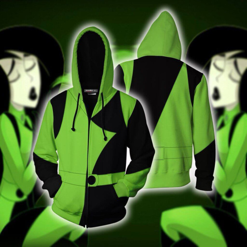 Kim Possible Cartoon Tv Green Kim Possible Unisex Adult Cosplay Zip Up 3D Print Hoodies Jacket Sweatshirt