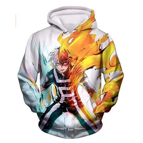 My Hero Academy Anime Fire Todoroki So Cosplay Adult Unisex 3D Printed Hoodie Sweatshirt Pullover