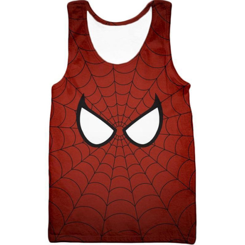 Cool Spider Net Patterned Spidey Eyes Red  Tank Top