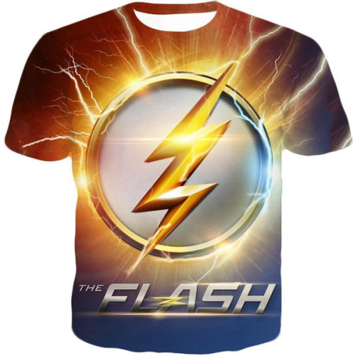 DC Comics The Flash Symbol T-Shirt - Superhero 3D Shirts And Clothing T-Shirt