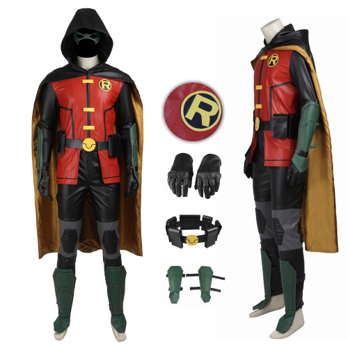 Robin Costume Justice League vs. Teen Titans Cosplay Damian Wayne Suit