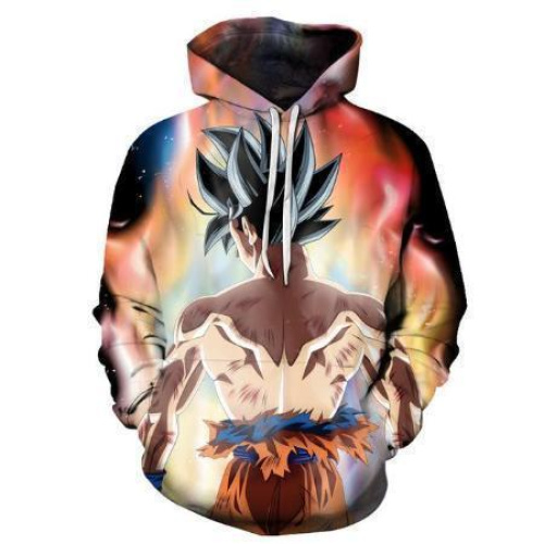 Dragon Ball Z Hoodie - Ultra Instinct Goku with His Back Turned Pullover Hoodie