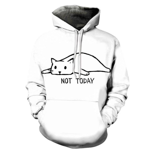 Not Today Kitten 3D - Sweatshirt, Hoodie, Pullover