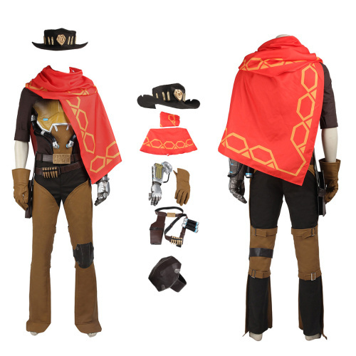 Bounty Hunter Costume Overwatch Cosplay Jesse McCree For Christmas