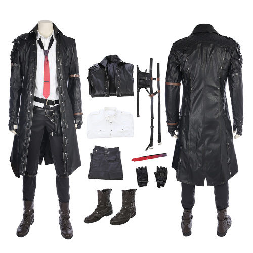 Playerunknown's Battlegrounds PUBG Costume Cosplay Leather Trench Full Outfit Set
