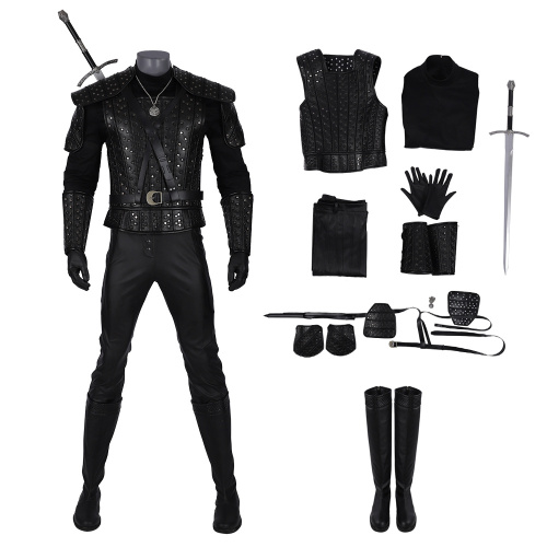 Geralt of Rivia Costume The Witcher 3: Wild Hunt Cosplay Outfit White Wolf Full Set