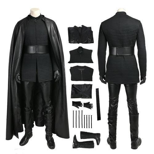Kylo Ren Costume Star Wars The Last Jedi / Star Wars 8 Cosplay Black Full Set Deluxe Version