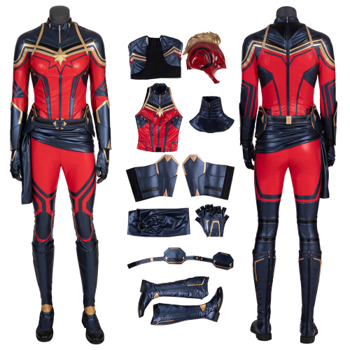 Captain Marvel Costume 2019 Avengers Endgame Cosplay Carol Danvers Red Woman Fashion Full Set