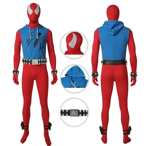 Scarlet Spider Costume Marvel Comics Spider-Man Cosplay Ben Reilly