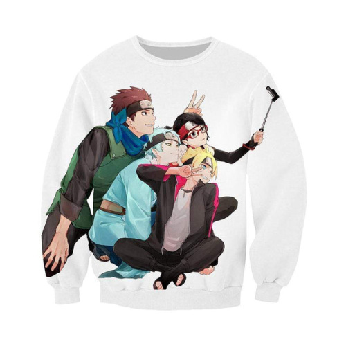 Naruto Sweatshirt  - Boruto, Sarada, Mitsuki and Konohamaru Sweatshirt