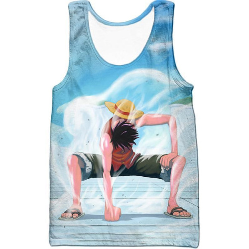 One Piece Tank Top - One Piece Monkey D Luffy Second Gear Action Tank Top