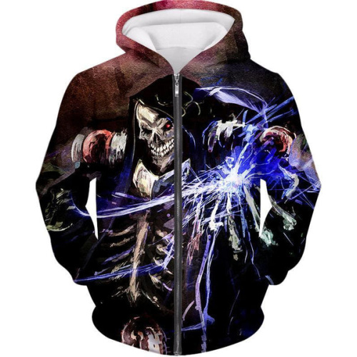 Overlord Ultimate Guild Master Ainz Ooal Gown Cool Action Promo Zip Up Hoodie